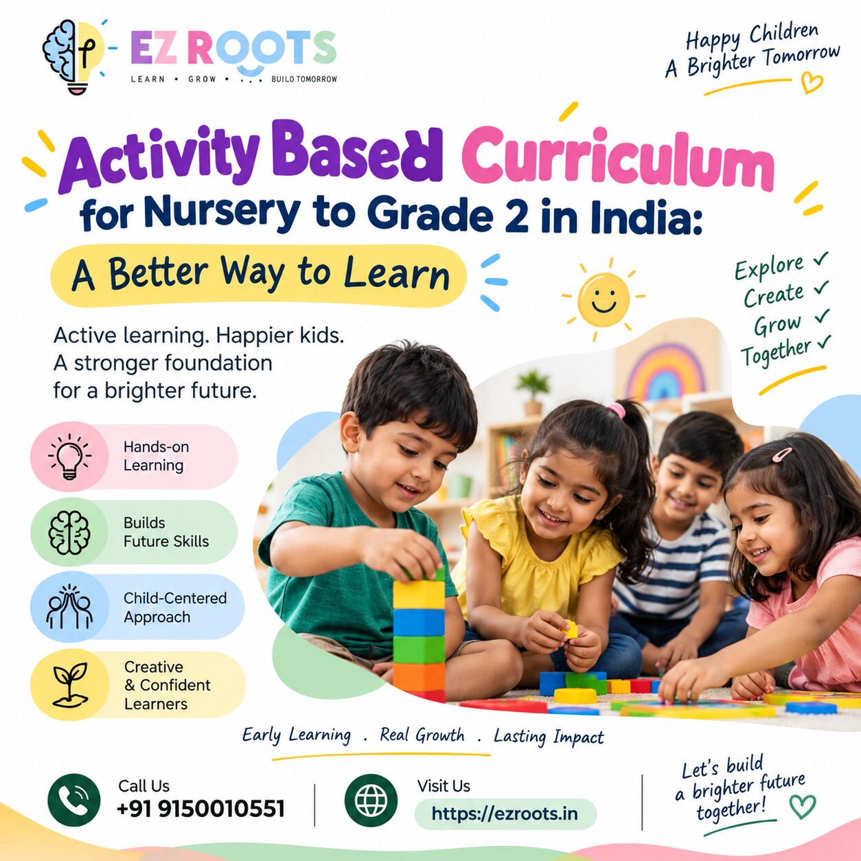 Chennai, Lessons Offered, Activity Based Curriculum For Nursery To Grade 2 In India: Making Learning Fun