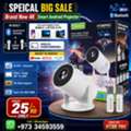 BHD 25,  New 4K Multimedia Android 5G Projector Bluetooth Speakers+2 Mic & Wireless Screen Sharing