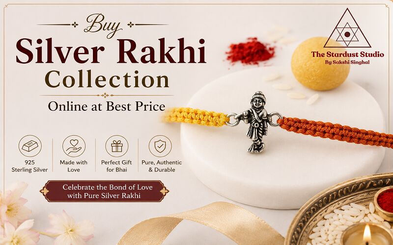 Gurgaon, Free Items, INR 1444,  Buy Original Silver Rakhi Online At Best Price | The Stardust Studio