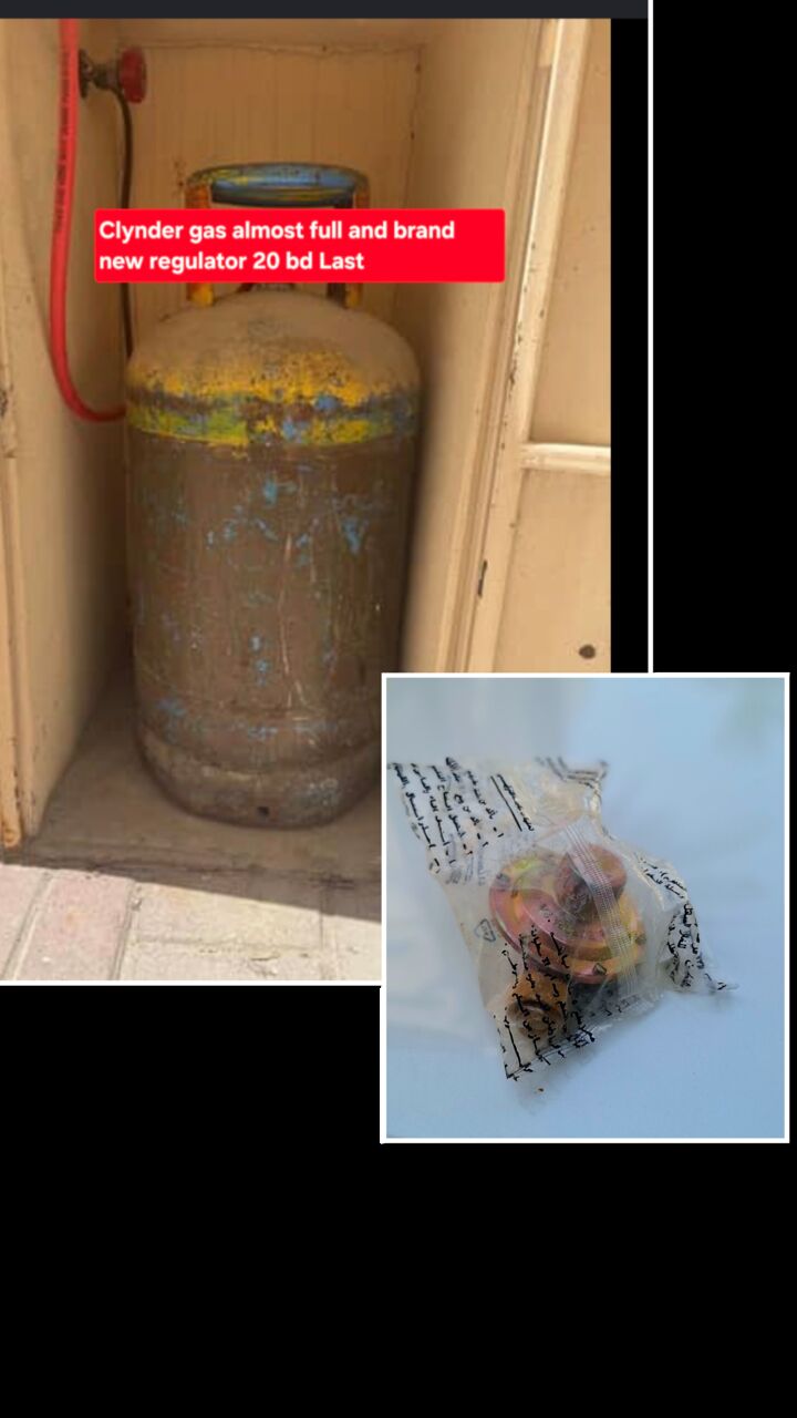 Manama, Household Items, BHD 20,  Clynder With Brand New Regulator And Gas Almost Full 20 Bd Last Msg 3670 8372 Wts Ap No Ca