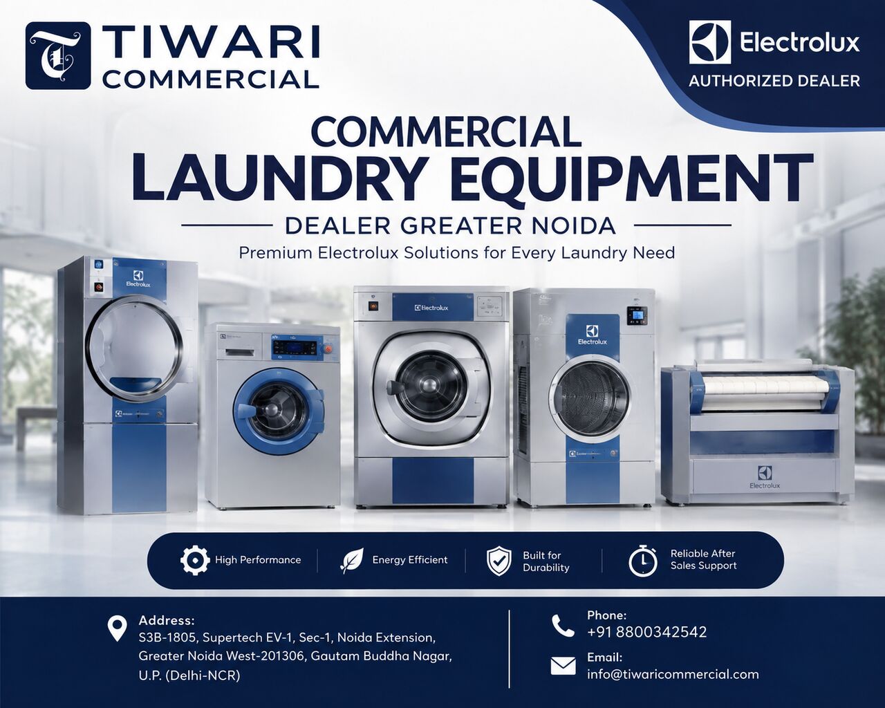 Greater Noida, Industrial Machinery, Commercial Laundry Equipment Dealer Greater Noida