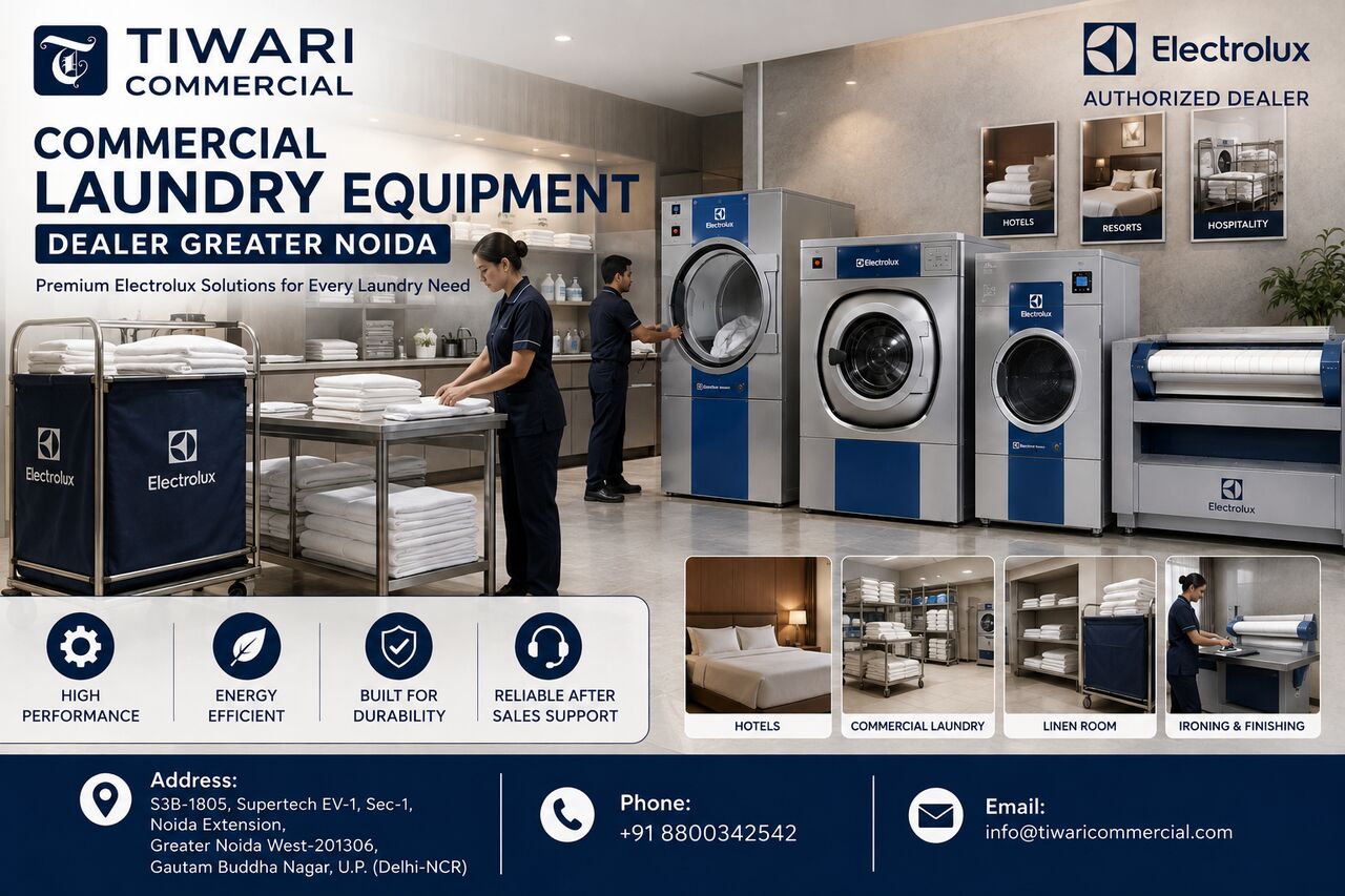 Greater Noida, Industrial Machinery, Commercial Laundry Equipment Dealer Greater Noida