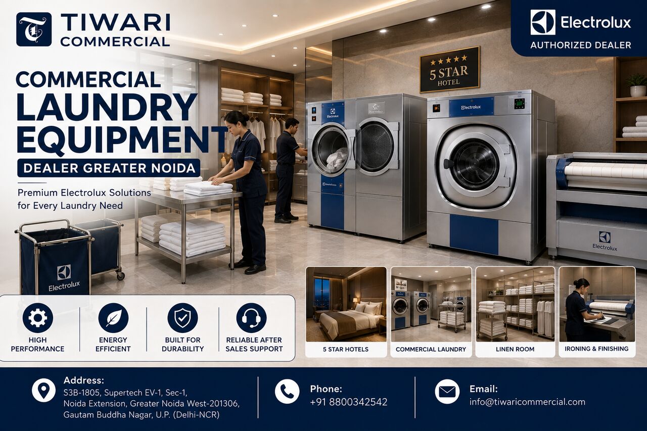 Greater Noida, Industrial Machinery, Commercial Laundry Equipment Dealer Greater Noida