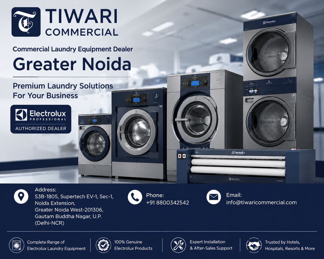 Greater Noida, Industrial Machinery, Commercial Laundry Equipment Dealer Greater Noida