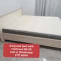 BHD 58,  🌍🌎King Size Bed With Mattress In Good Condition For Sale With Delivery