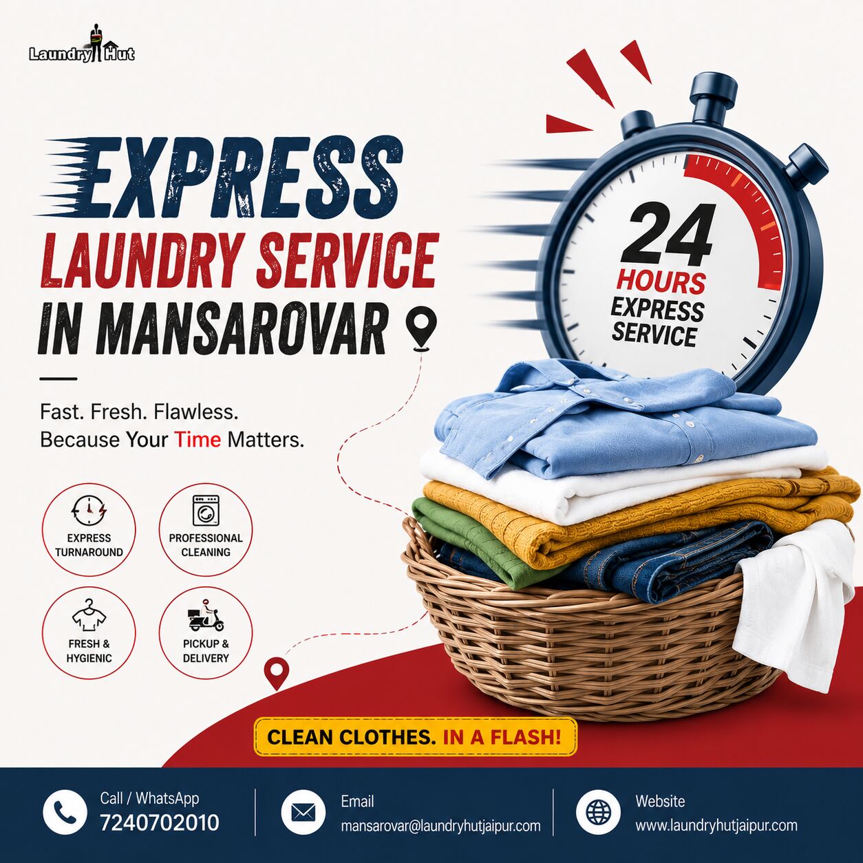 Jaipur, Cleaning, Express Laundry Service In Mansarovar