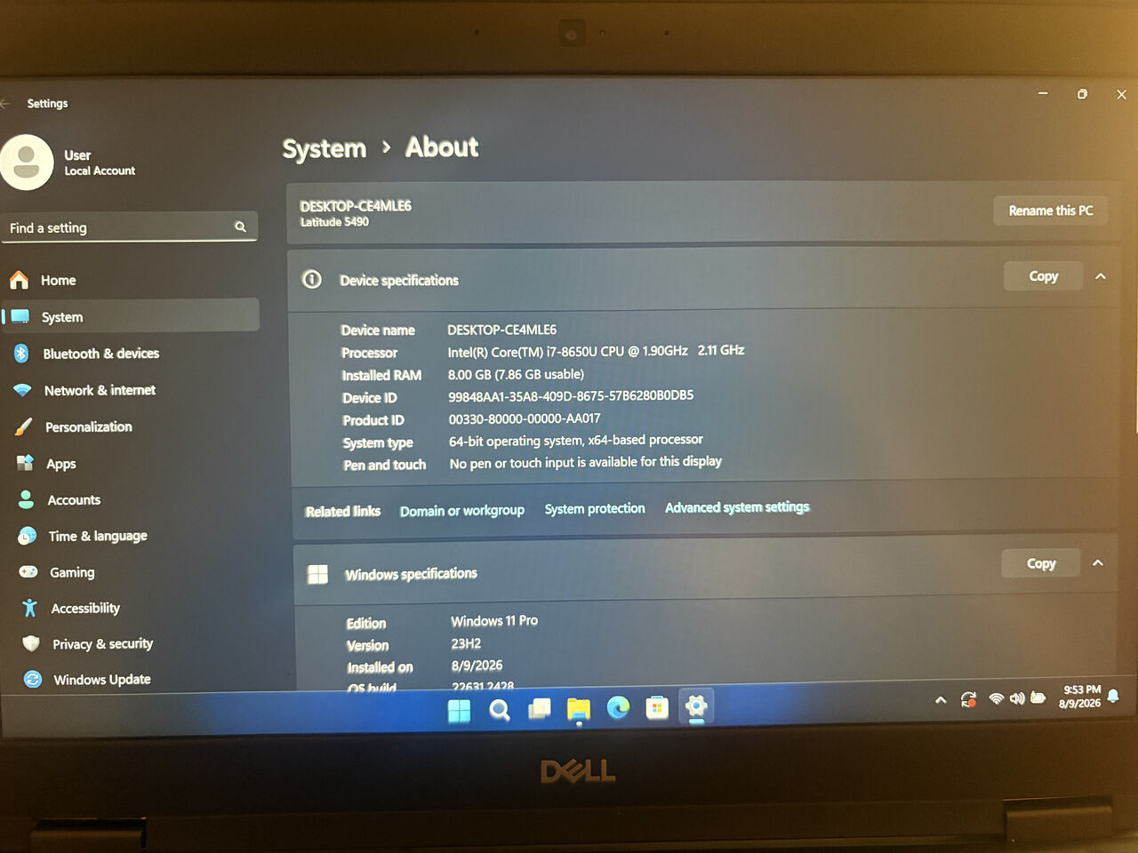 North Riffa, Computers, BHD 85,  Dell Latitude 5490 For Sale