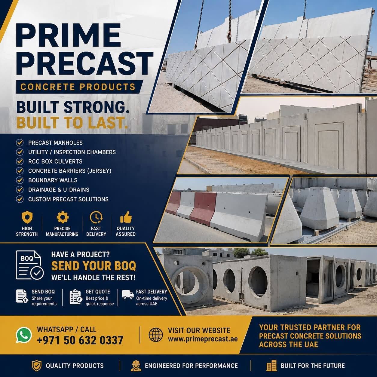 Dubai, Construction, Precast Concrete Products