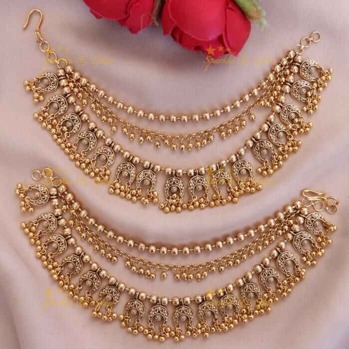 Bangalore, Jewelry, Luxury Bridal Ear Chain | Sparkle And Glow Jewellery
