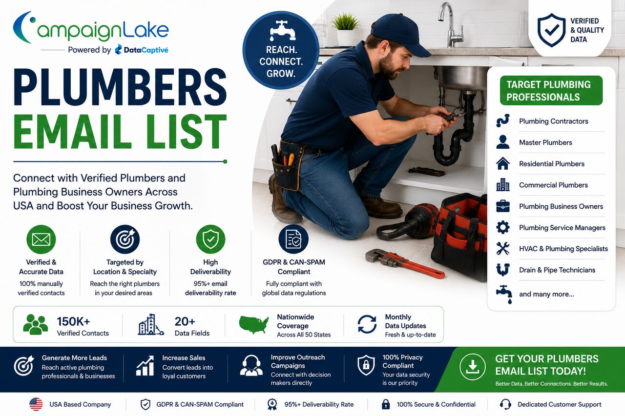 Chicago, Business, Plumbers Email List For Targeted B2B Marketing