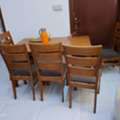 SAR 300,  Wooden Table With 6 Wooden Chairs