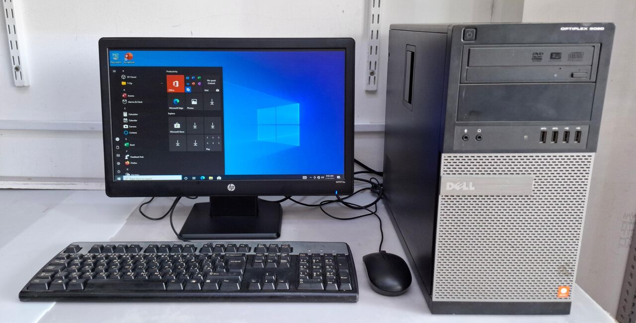 East Riffa, Computers, BHD 75,  DELL Core I7 Computer Set 16GB RAM AMD Graphics DELL Monitor With Speakers 120GB SSD+500GB