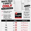 SAR 140,  Clearance Sale &ndash; White Polo Shirts