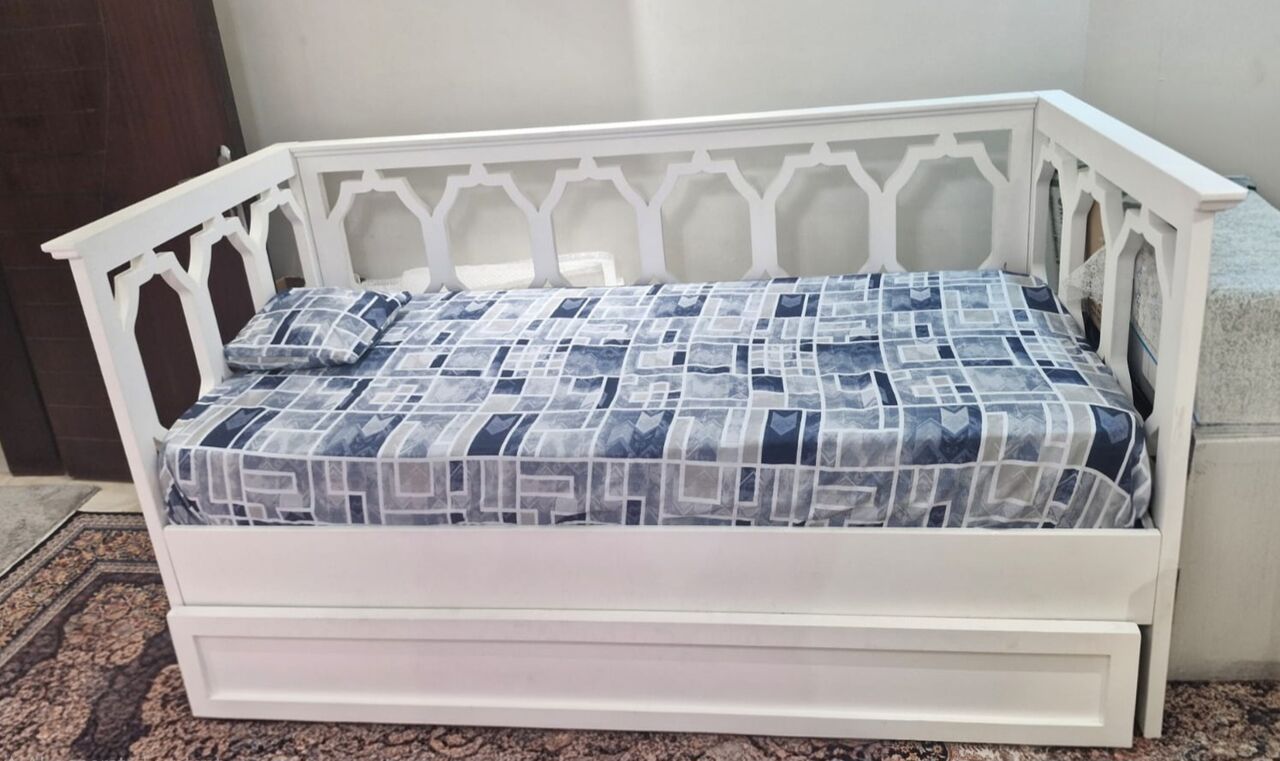 Al Rehab, Furniture, SAR 500,  Single Bed With Mattress & Full-Length Storage Drawer