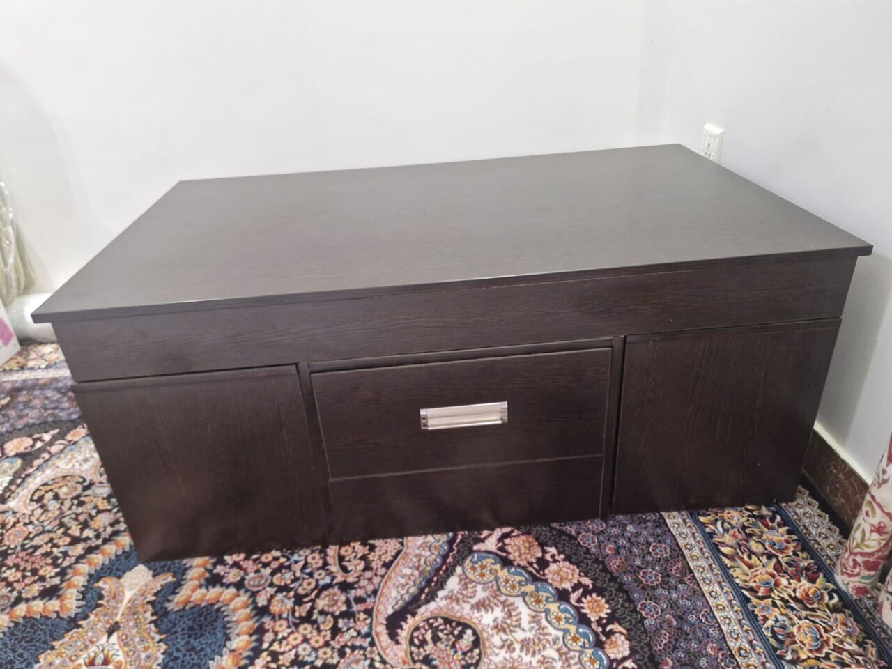 Al Rehab, Furniture, SAR 400,  Dark Brown Wooden Coffee Table