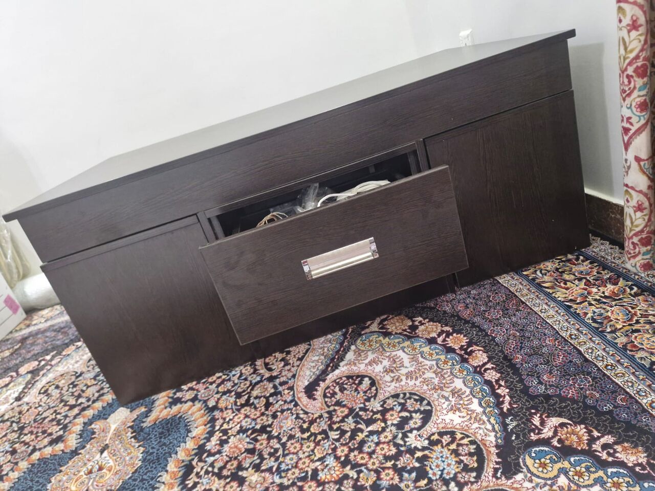 Al Rehab, Furniture, SAR 400,  Dark Brown Wooden Coffee Table