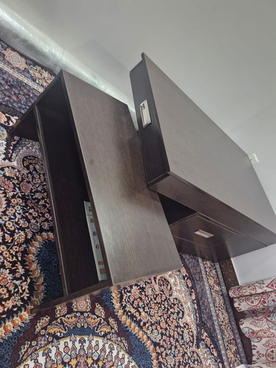 Al Rehab, Furniture, SAR 400,  Dark Brown Wooden Coffee Table