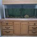 SAR 200,  Urgent Sale: Large Fish Tank With Wooden Storage Cabinet / Stand In Al-Jubail (3 Days Only