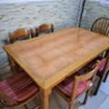 SAR 700,  6 Seater Pure Wooden Dining Table With 6 Chairs
