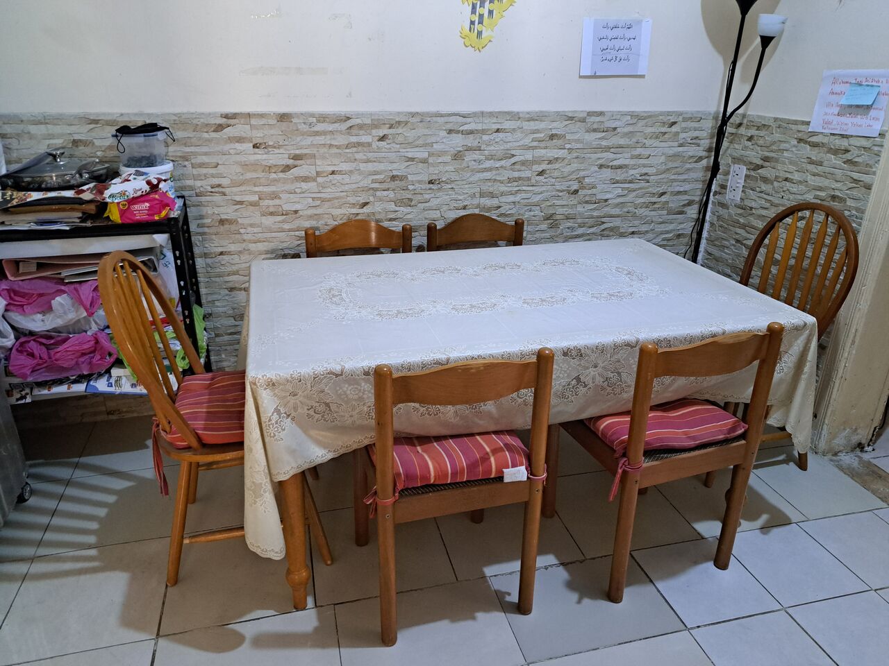 Bani Malik, Furniture, SAR 500,  6 Seater Pure Wooden Dining Table With 6 Chairs