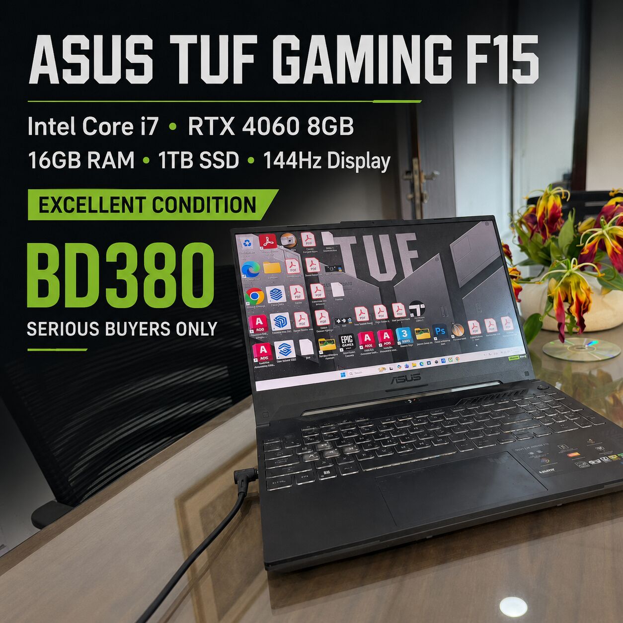 Janabiya, Computers, BHD 380,  ASUS TUF Gaming F15 &ndash; RTX 4060 Gaming Laptop