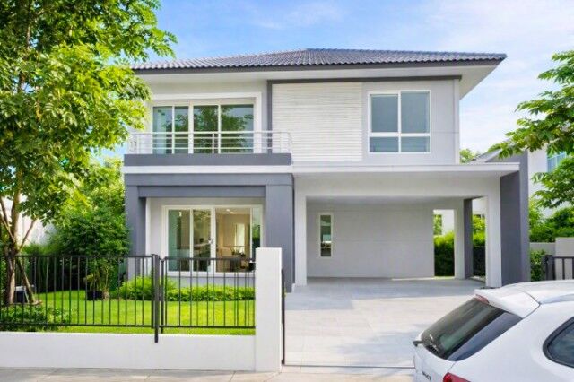 Bangkok, Villas, THB 24998,  55 Sq. Feet,  With Some Furniture, 3 Air Conditioners, Village Hub 200 M.. 2-story Detached House, 3