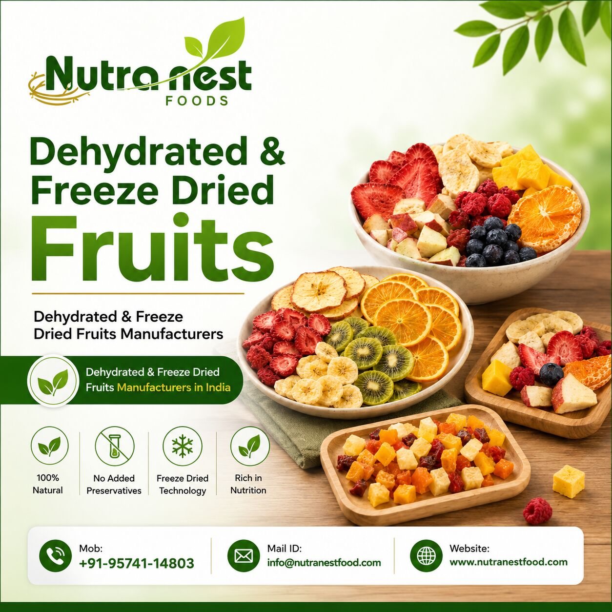 Mumbai, Business, Premium Dehydrated & Freeze Dried Fruits | Nutranest Foods