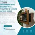 USD 159,  Decorative Gun Cabinet Wall Mounted Secure Storage