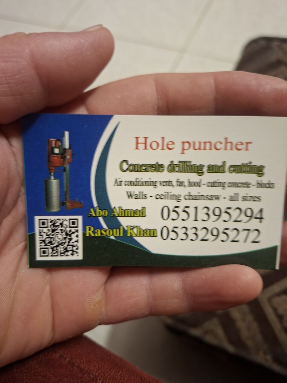 Al Hamra, Construction, Hole Puncher (concrete Drilling And Cutting