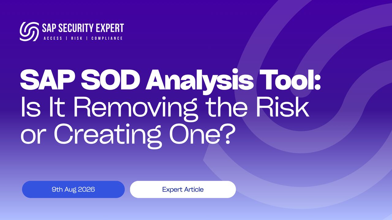 Hyderabad, Help, SAP SOD Analysis Tool: Is It Removing The Risk Or Creating One?