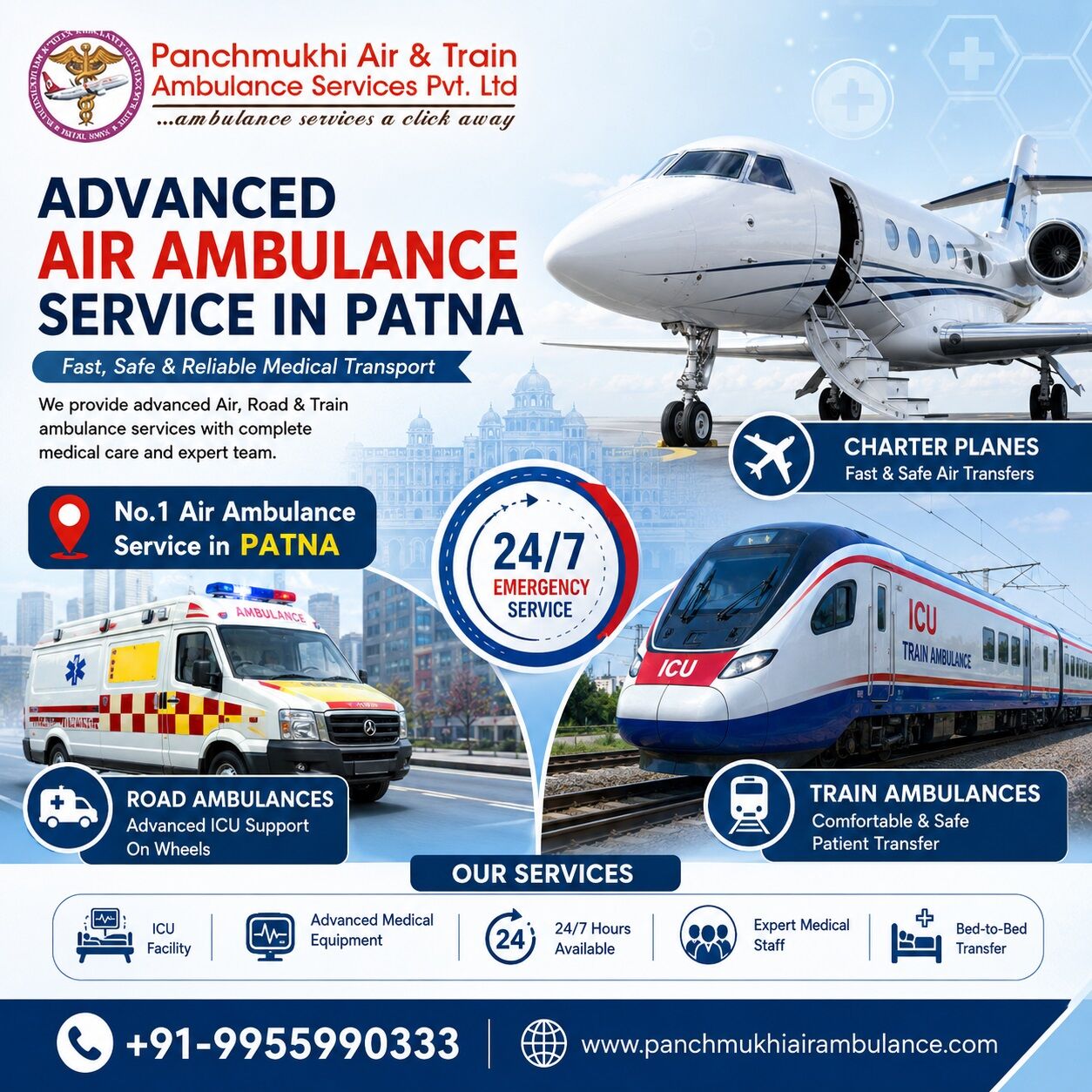 Mumbai, Health, Panchmukhi Air Ambulance In Patna Is The Most Authentic Medical Transport Provider