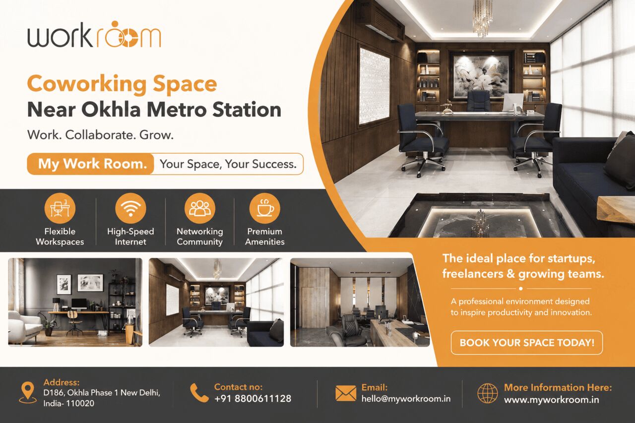 New Delhi, Real Estate, Book Coworking Space Near Okhla Metro Station | My Work Room