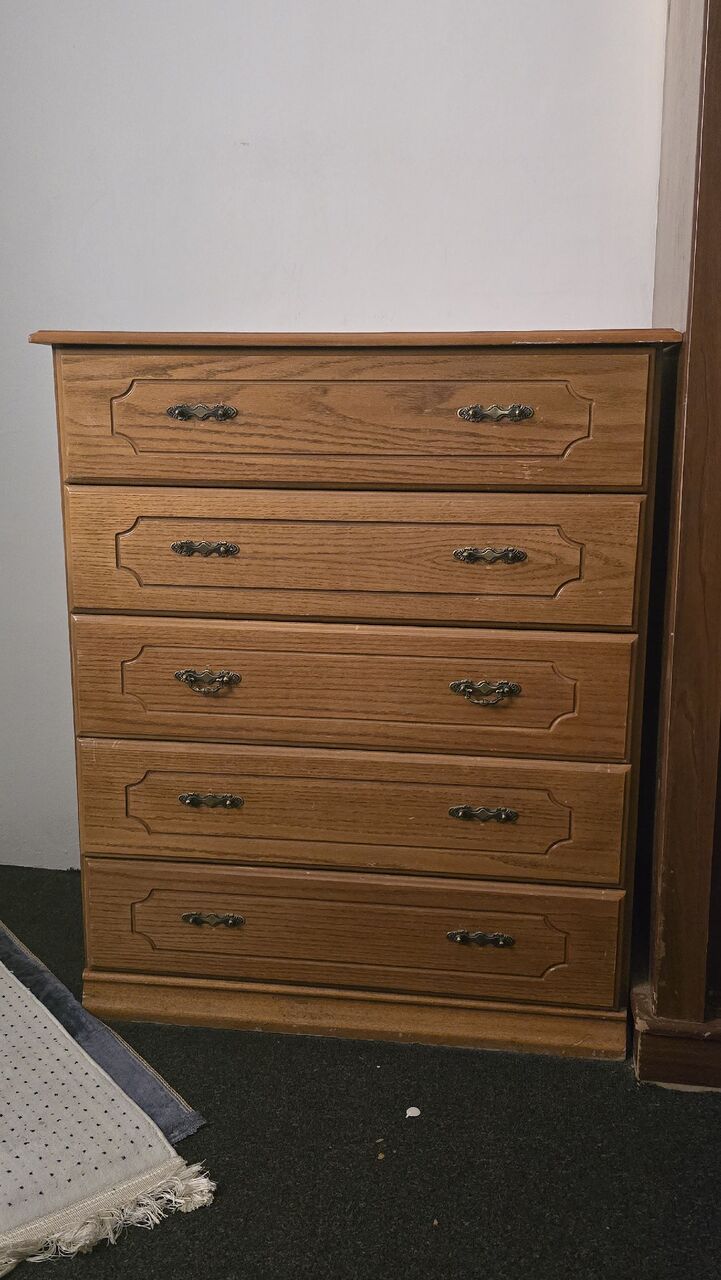 Umm Al Hamam, Furniture, SAR 120,  5-Drawer Chest - Strong Solid Wood