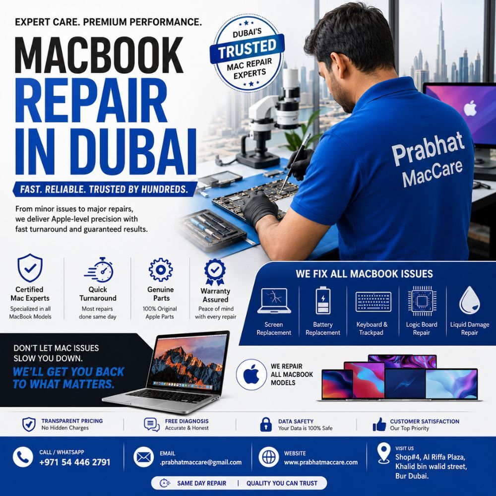 Bur Dubai, Electronics, AED 100,  Affordable MacBook Repair In Dubai For Battery, Keyboard And Charging Problems