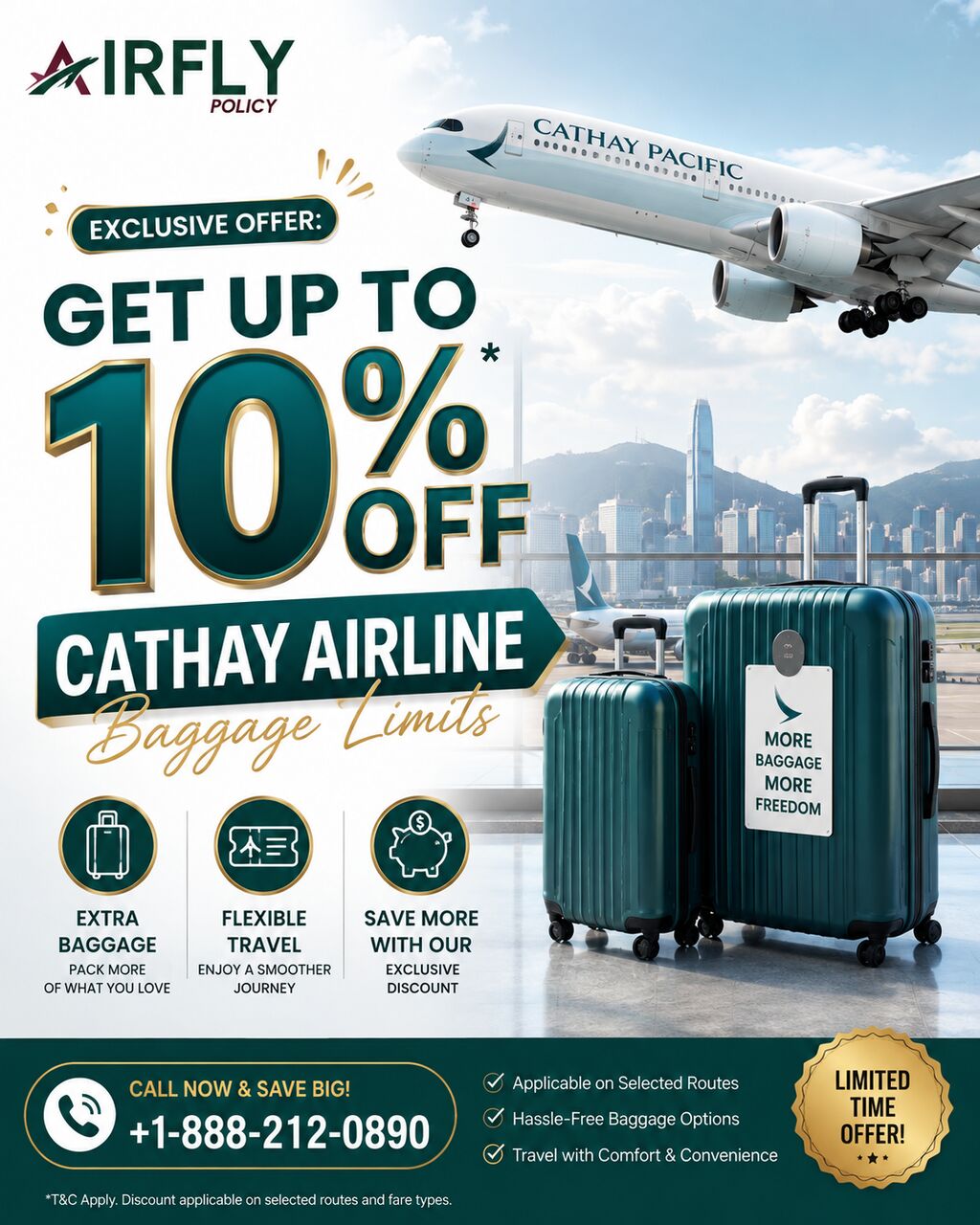 New York, Travel, Exclusive Offer: Get Up To 10% Off Cathay Airline Baggage Limits