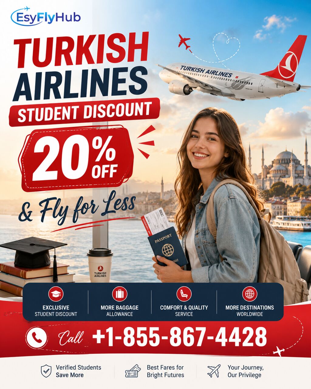 New York, Travel, Turkish Airlines Student Discount 20% Off & Fly For Less