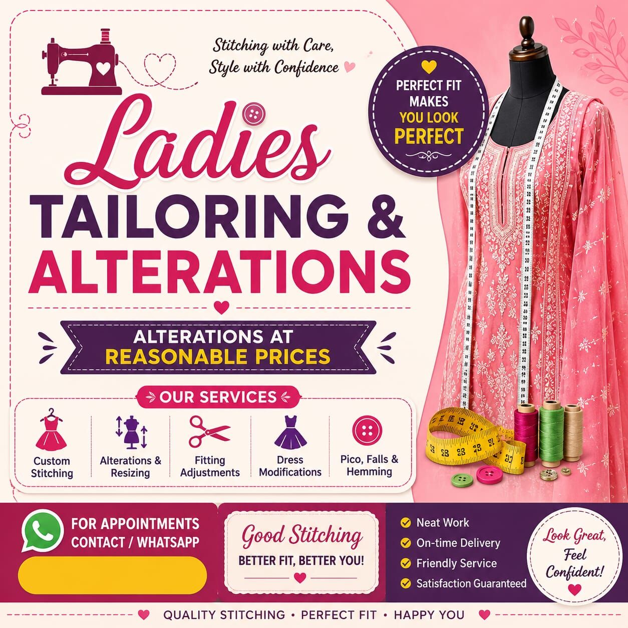 Dammam, Tailoring, Ladies Tailor &ndash; Dress Stitching & Alterations | Perfect Fit At Reasonable Prices
