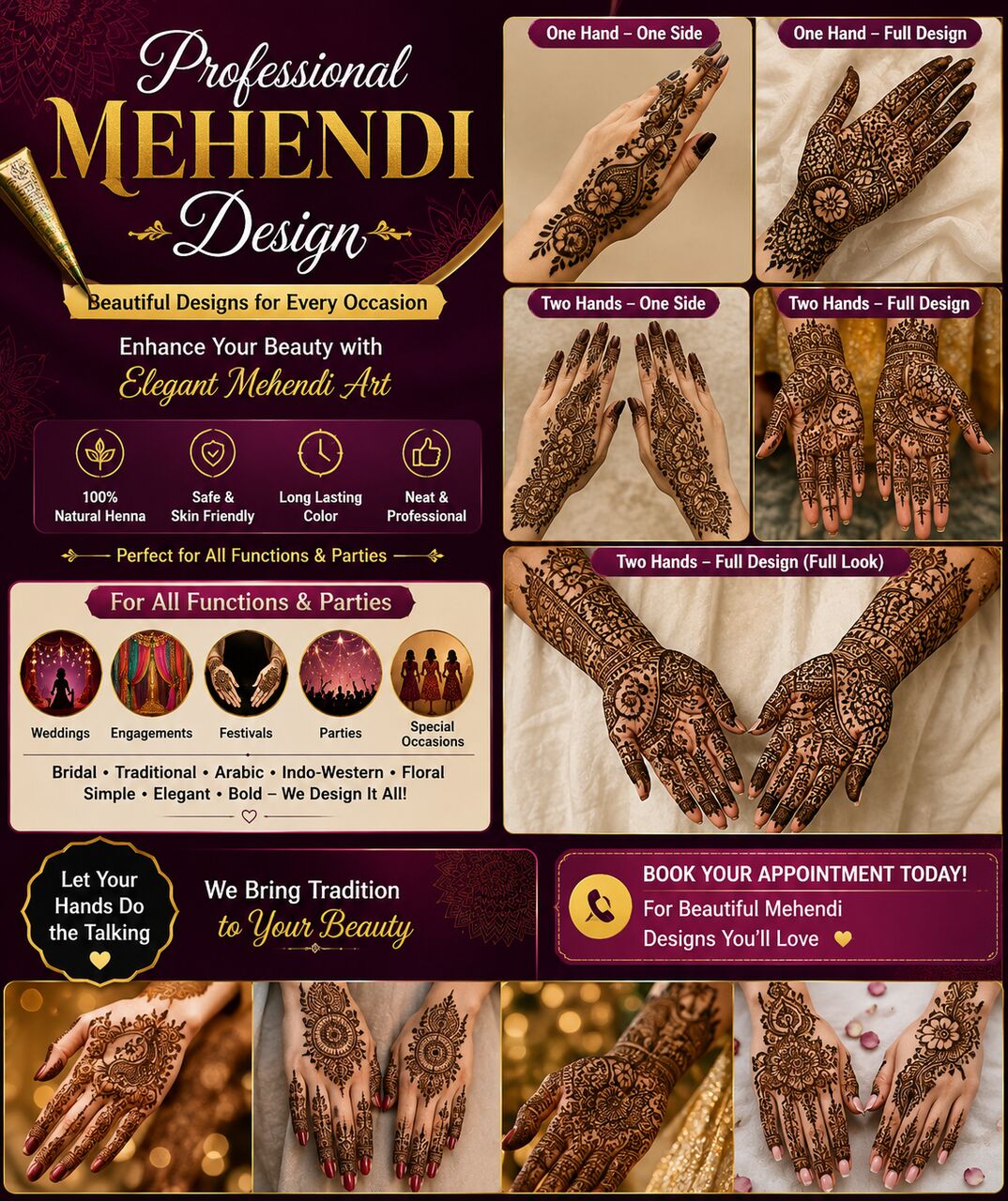 Dammam, Fashion & Design, Professional Mehendi Design For Weddings, Parties & All Functions