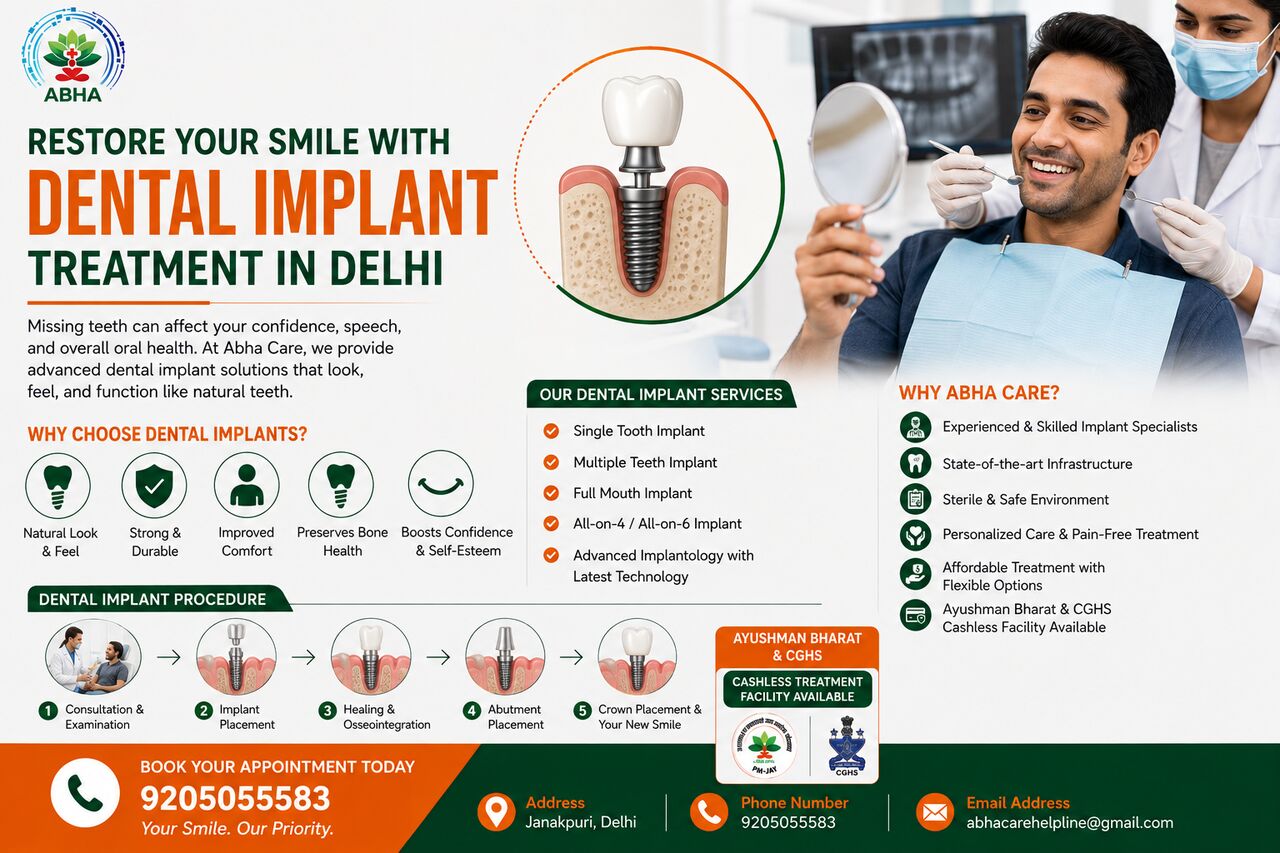 Kabul, Health, Dental Implant Cost In Delhi | Affordable & Advanced Dental Implants At Abha Care