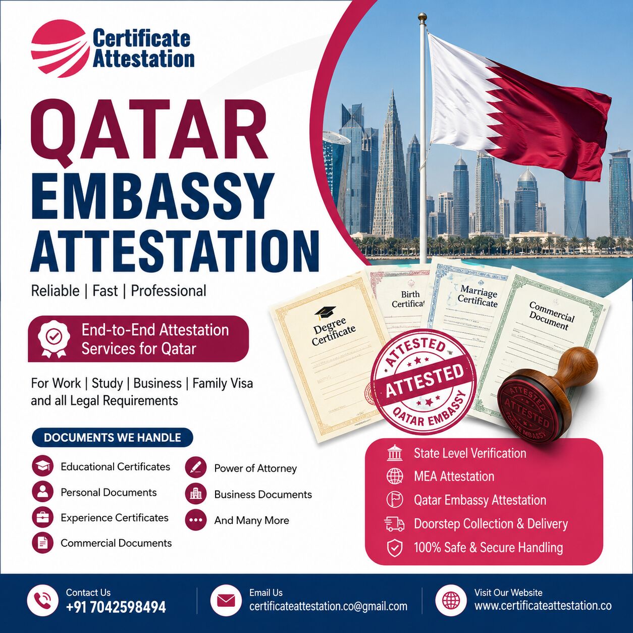 Mumbai, Legal, Qatar Embassy Attestation Services In India &ndash; Fast & Reliable