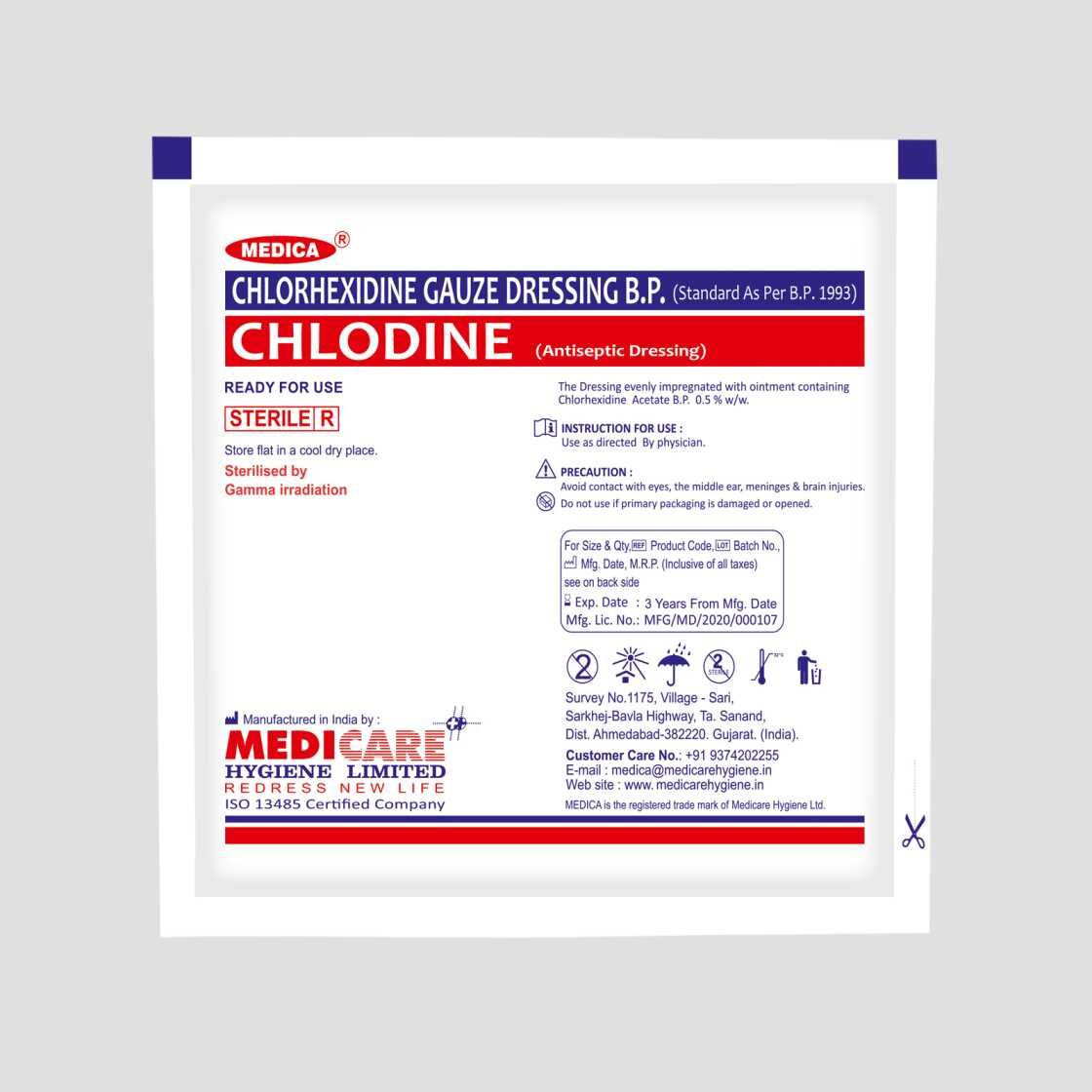 Milan, Wholesale Products, Chlodine Antiseptic Gauze &ndash; Export Quality | Medicare Hygiene Limited