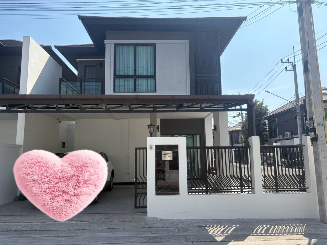 Bangkok, Real Estate For Sale, THB 5500000,  3 BR,  37 Sq. Feet,  2-story Semi-detached House For Sale, The Perfect Park Ville Village. Chonburi Province
