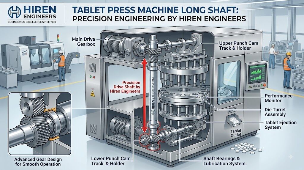 Ahmedabad, Business, Tablet Press Machine Long Shaft - Hiren Engineers
