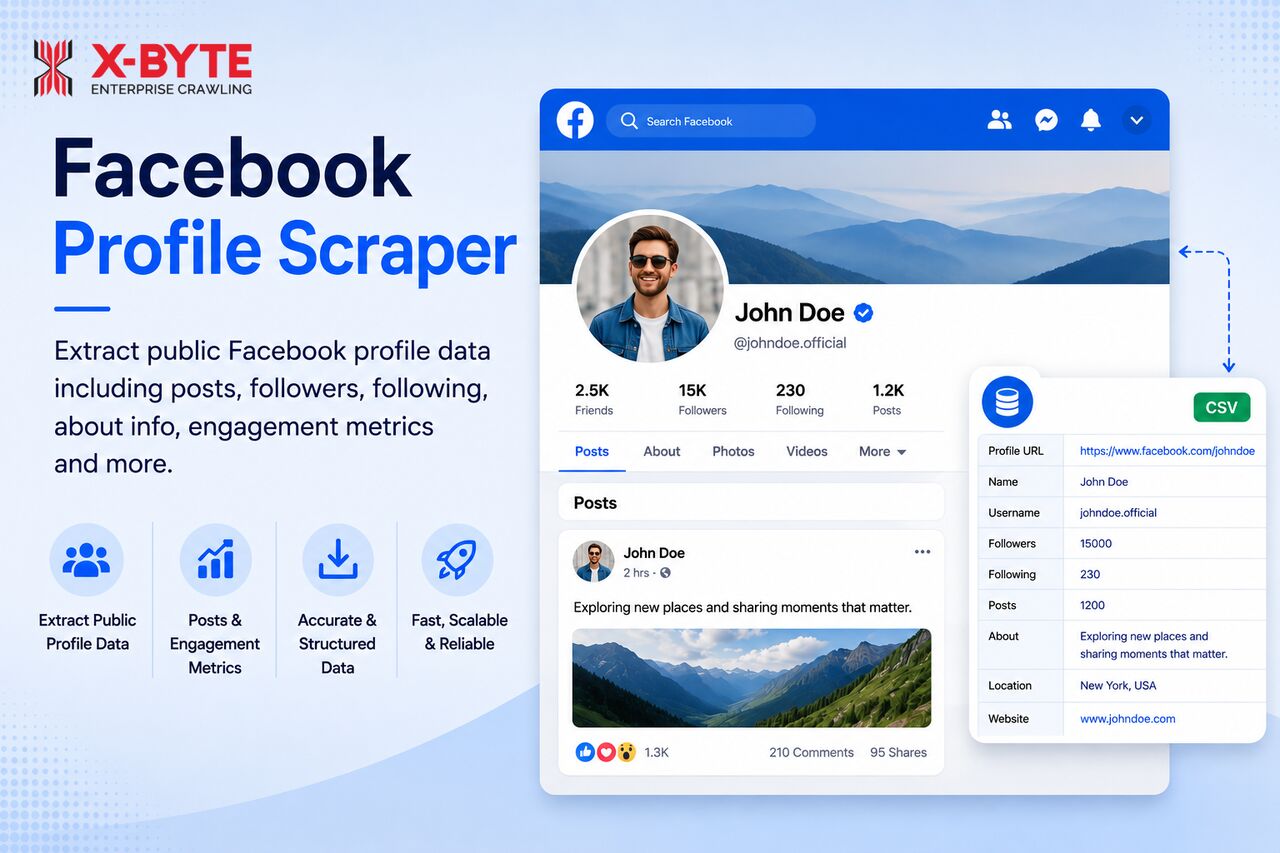 New York, Technical, Facebook Profile Scraper For Accurate Public Data Extraction