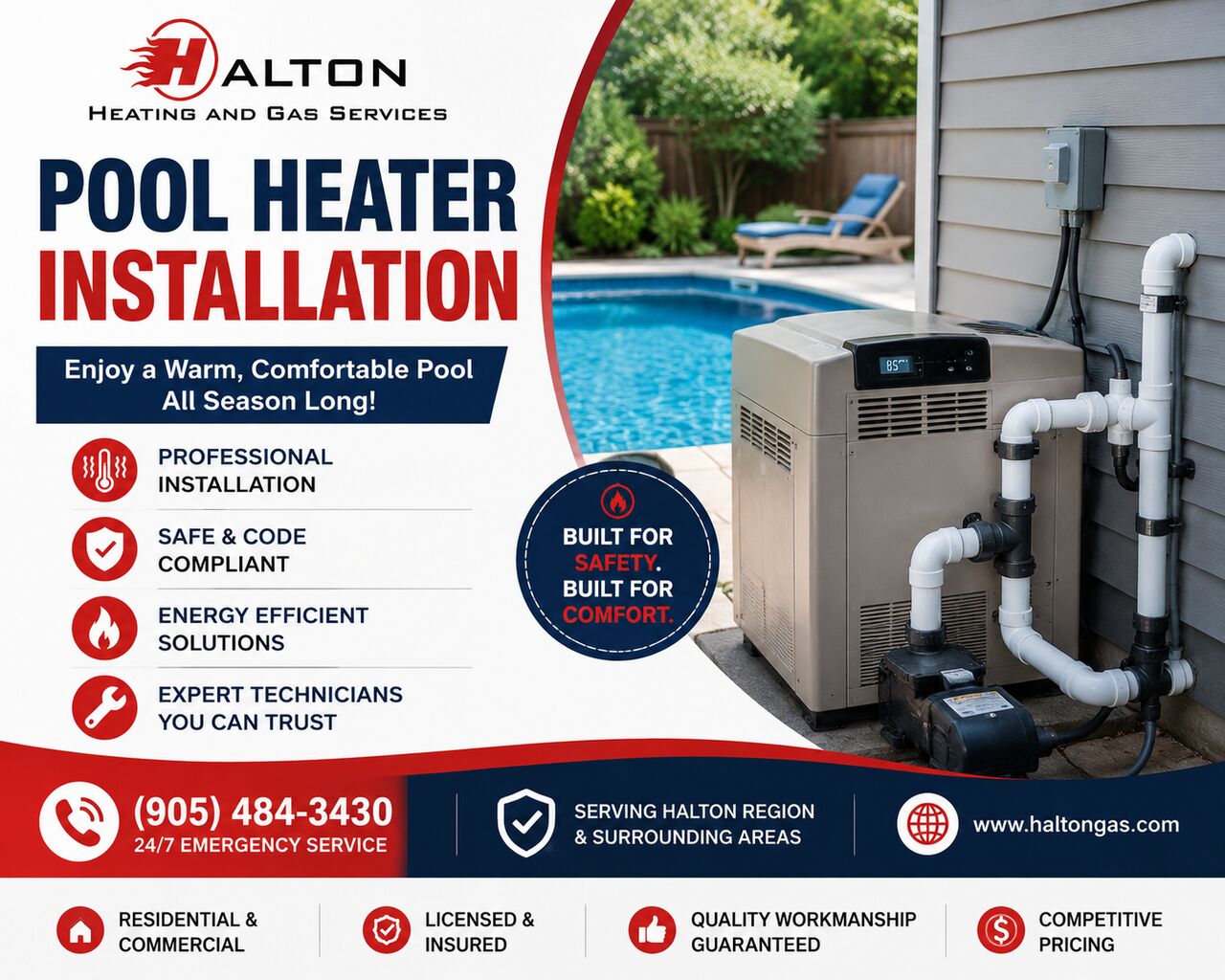 Toronto, Appliance Repair, Pool Heater Installation | Halton Heating & Gas Services