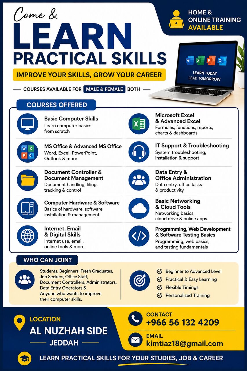 Al Bawadi, Jobs, Learn Skills اسکلز سیکھیں