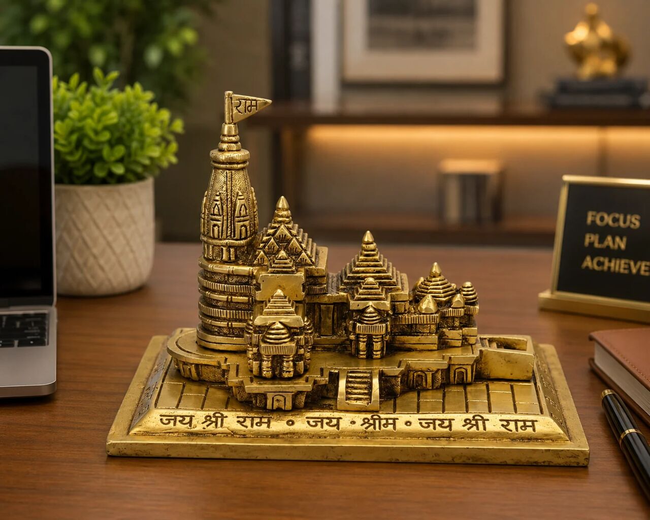 Toronto, Wholesale Products, Handcrafted Brass Ram Mandir Replica For Home & Office Décor