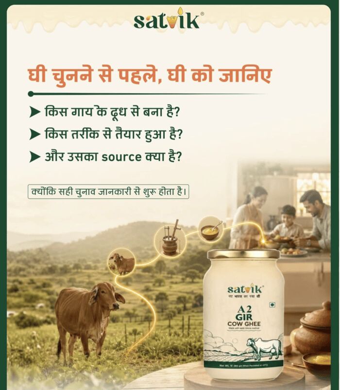 Ahmedabad, Food, INR 5,  Satvik A2 Gir Cow Ghee 5ltr &ndash; Pure Bilona Ghee From Gujarat Farms |n