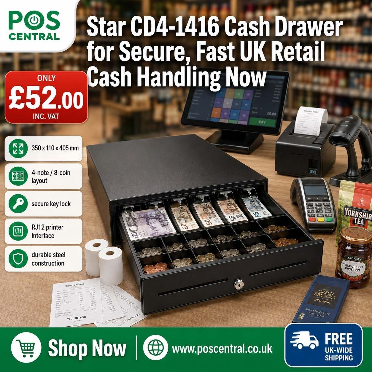 London, Electronics, GBP 52,  Star CD4-1416 Cash Drawer For Efficient UK Retail Operations