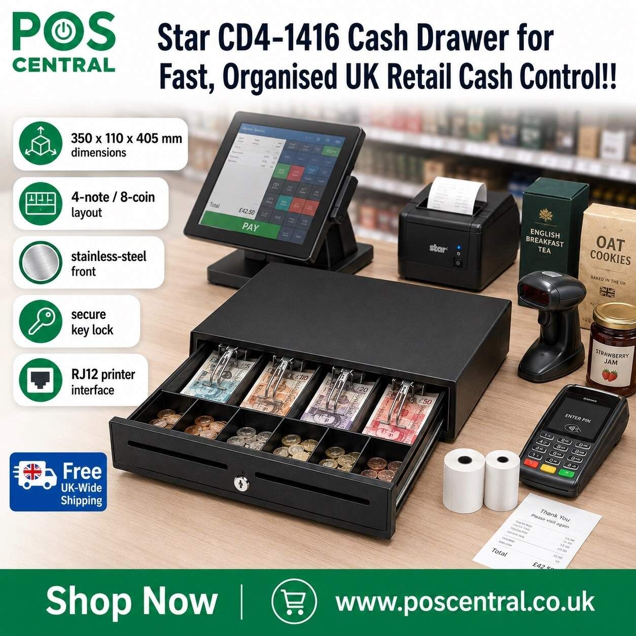 London, Electronics, GBP 52,  Star CD4-1416 Cash Drawer For Efficient UK Retail Operations